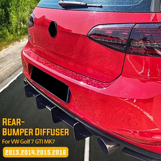 Dyfuzor tylnego zderzaka samochodu fartuch ogonowy klapy boczne rozdzielacze dla VW Golf 7 GTI MK7 2013-2016 tylny spoiler wargi