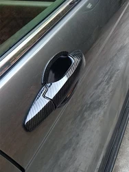 For Honda CRV CR-V 2007 2008 2009 2010 2011 Carbon Fiber Chrome Car Door Handle bowl Cover Decor Sticker Styling Accessories
