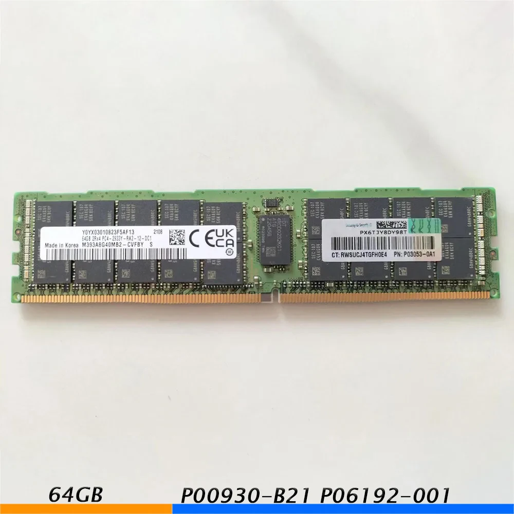 

1 PCS Gen10 For HPE P00930-B21 P06192-001 P03053-0A1 64G DDR4 2933Y High-Quality Memory