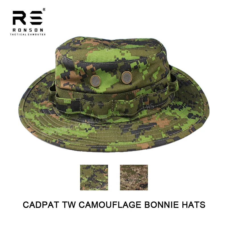 

CADPAT TW Камуфляжная рыболовная шляпа Бонни NYCO 50/50 Рип-стоп Нейлоновая хлопковая ткань Mil-spec Водонепроницаемая NIR Прочное использование Тактическая