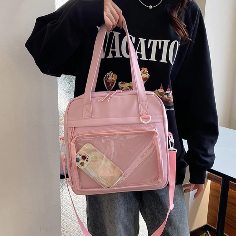 النمط الياباني Kawaii Itabag للدمى حقائب يد كبيرة حقائب مدرسية جديدة من النايلون للمراهقات حقيبة كتف JK حقيبة كروسبودي