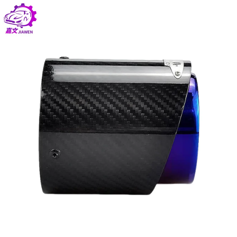 Stainless Steel Carbon Fiber Pattern Exhaust Tip for BMW MINI Car Modification - 73-95mm 85-105mm Diameter view 4