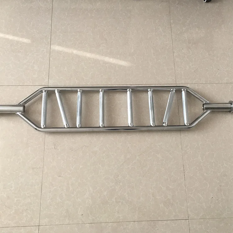 2.2M Chrome Barbell Bar Knurling Handle Weight Plate Matching Bar