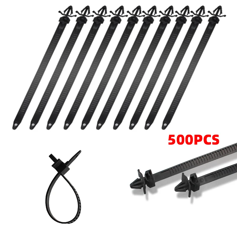 White Black Class B Plastic Cable Ties 5*200 Self Locking Type Zip Cable Ties Organizer Nylon Material Wire Fixing Ties