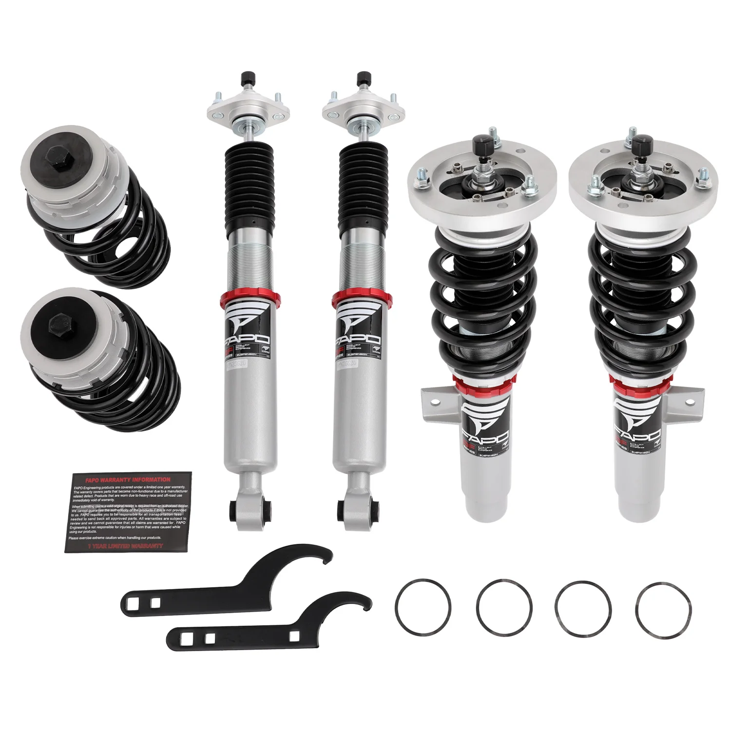 

FAPO PF006120 for BWM Height Adjustable Mono-tube Coilover Shock Absorber for BMW 3 Series E46 (Non-M) 1997-2006