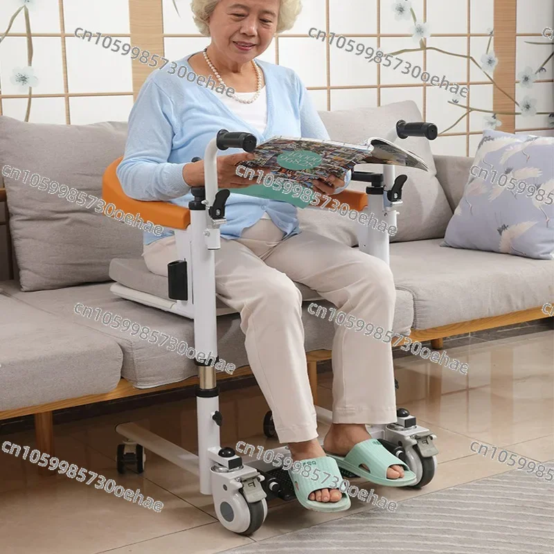 Hand-Cranking Shift Machine Disabled Care Multi-Function Toilet Hand-Cranking Lifting Shifter Bath Chair Double-Cranking
