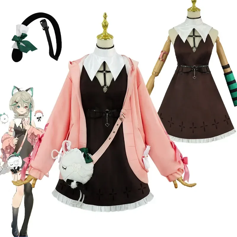 

VirtuaReal Aza Cosplay Costume Virtual Idol Aza Costume Aza Tail Outfits Ali Cosplay Costume Stage Performance Uniform