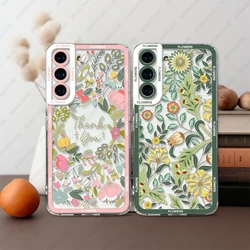 Case For Samsung Galaxy S20 S21 FE S22 S23 Ultra A13 A32 A33 A50 A52 A53 A73 A54 A14 Soft Cover Wild Flowers