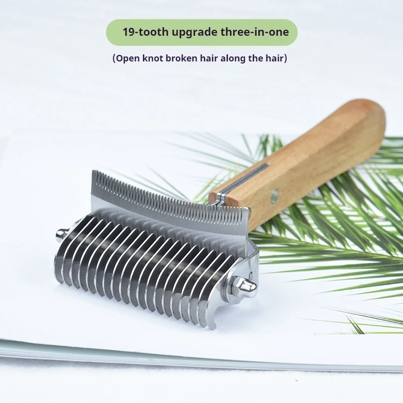 

Hair Removal Comb for Pet, 3 in 1 Bottom Velvet Comb, Knotting Comb, Wood Cleaning and Beauty Products