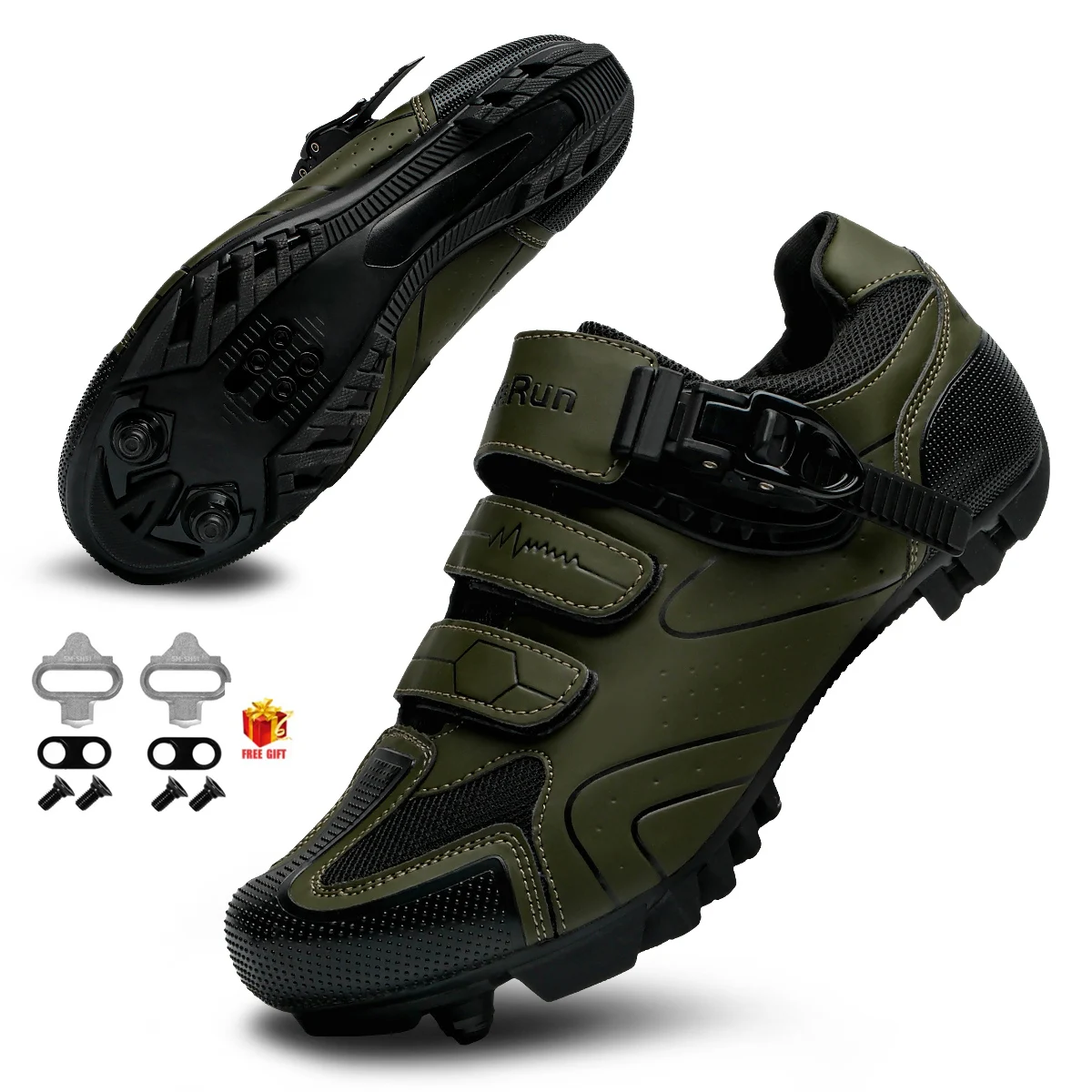New Men\'s Cycling Shoes, Convenient Double Rotating Buckle Woman Shoes, Road Cycling Shoes, Outdoor Sports And Leisure Shoes