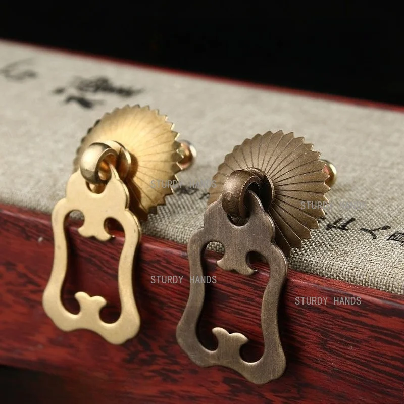 10pcs Chinese Copper Handle Furniture Solid Wood Cabinet Door Handle Drawer Pull Medicine Cabinet Handle Hardware Accessories