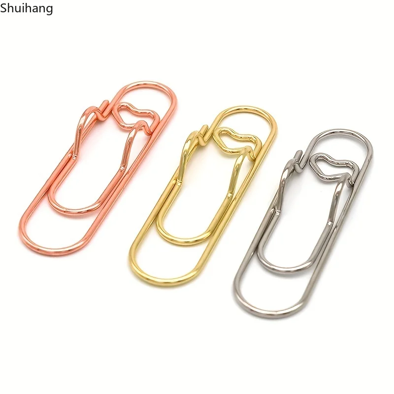 5pcs Metal Pen Clips, Multi Function Pen Holder Clips Bookmarks For Notebooks, Paper Clip Stationery Tool