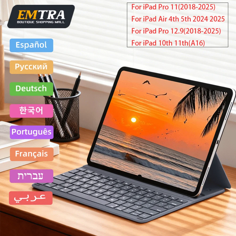 

Magic Keyboard for iPad 10th Generation Pro 12.9 6th 5th 4th 3rd Gen for iPad Pro 11 12.9 Air 4 Air 5 Smart Cover Magnetic Cases