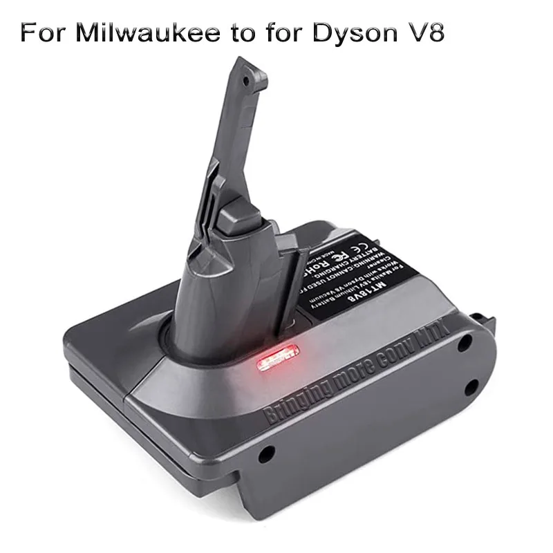อะแดปเตอร์สำหรับ18V Milwaukee N18 XC แบตเตอรี่ลิเธียม48-11-1860 48-11-1850 48-11-1840 48-11-1820สำหรับ Dyson V6 V7 V8แบตเตอรี่ใช้