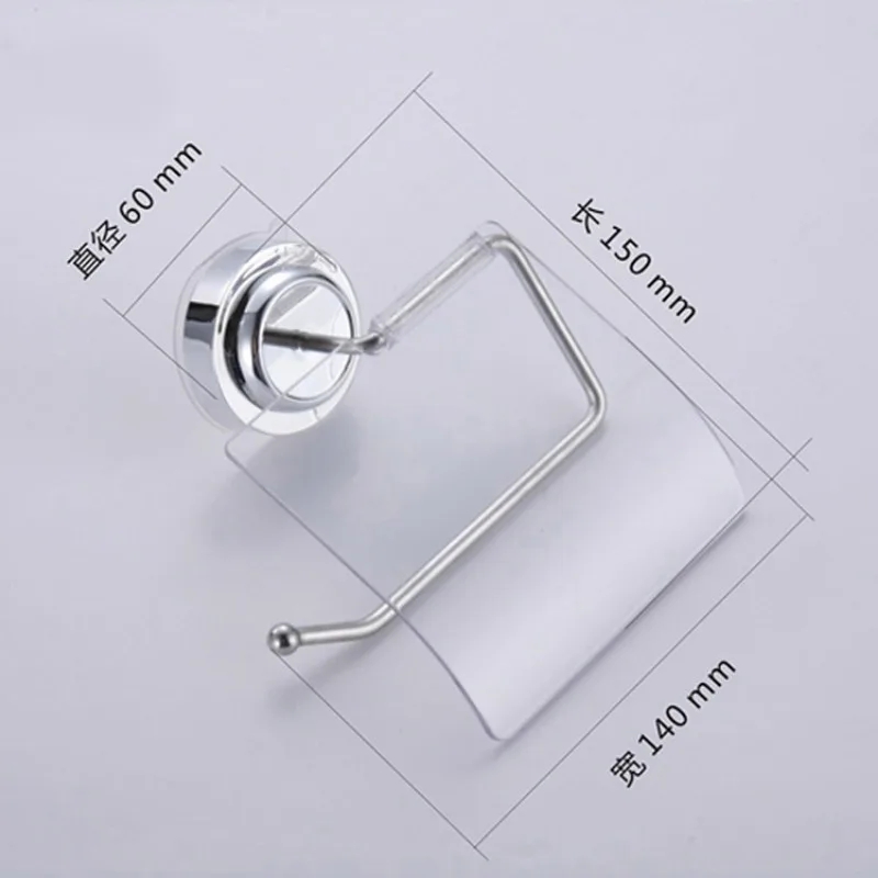 Suction Cup Bathroom Tissue Holder Toilet Paper Holder Stainless Steel Tissue Holder Suction Cup Toilet Paper Storage Rack