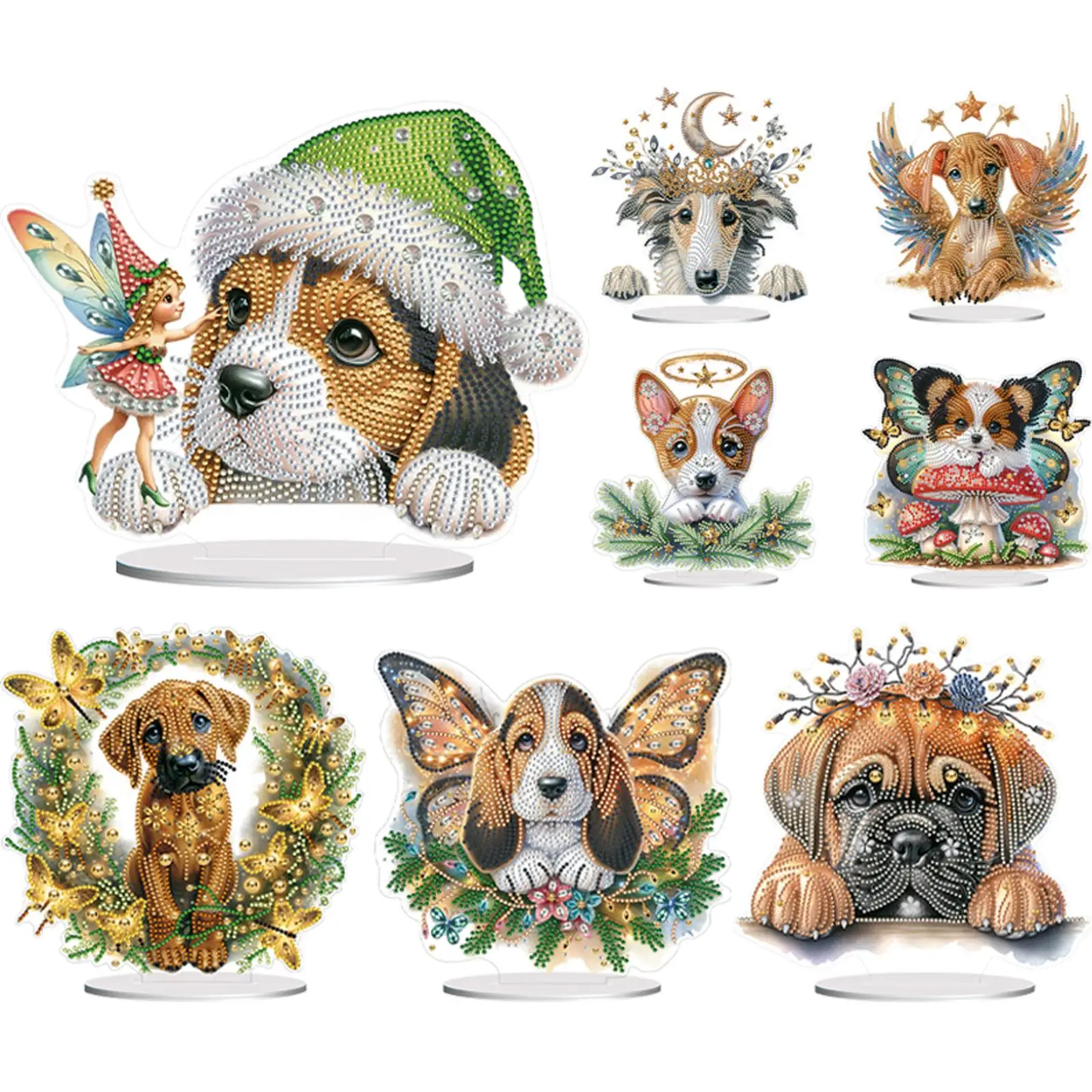 

Настольные алмазные художественные наборы с крылатой таксой, алмазная живопись, настольные украшения, родезийский риджбек для домашнего офиса, декор для рабочего стола