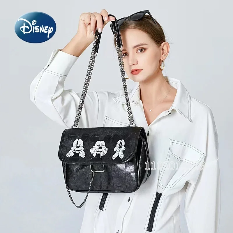 Imagem -06 - Disney-bolsa Feminina Mickey Ombro Bolsa dos Desenhos Animados Marca Luxo Desenho Animado Moda Casual Alta Qualidade Nova