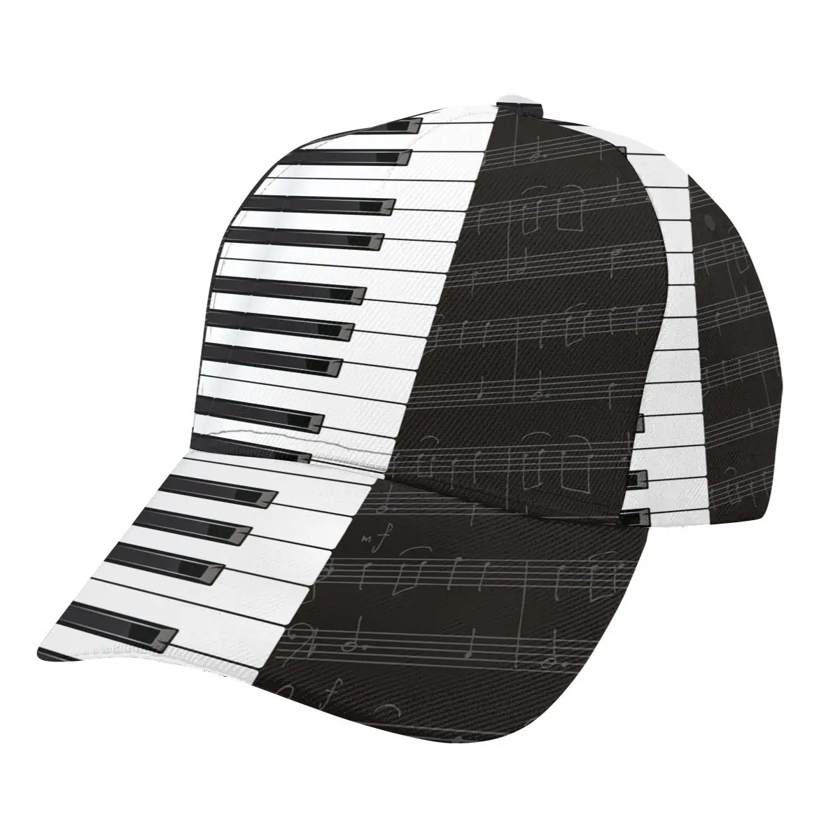 

Piano Keys And Notes Print Outdoor Sport Cap Baseball Hat Men Women Visor Street Hip Hop Caps