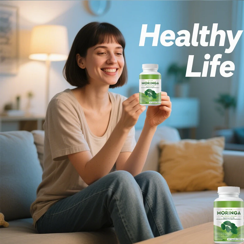 

1 bottle of Moringa capsules to supplement nutrition invigorate the spleen reduce inflammation regulate endocrine system