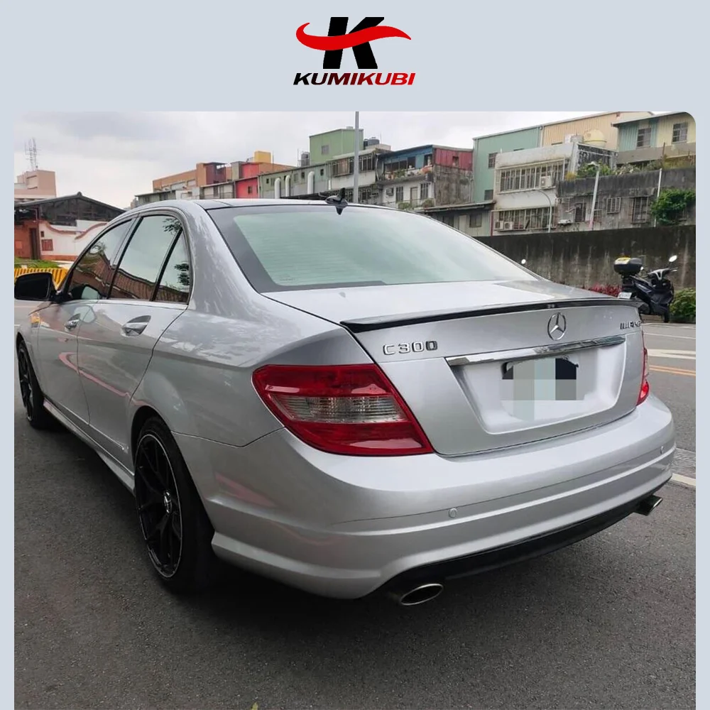 W204 Rear Trunk Spoiler Exterior For Mercedes Benz W204 C class 4 Door 2008-2014 C180 C200 C220 C260 C300 AMG Tail Spoiler Wing - view 4