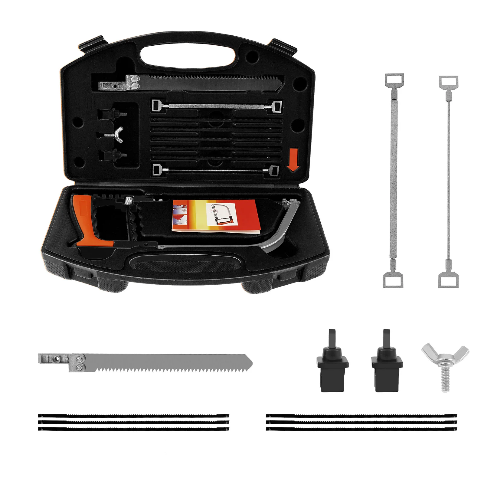 

Small Mini Woodworking Flower Saw with Interchangeable Blades and Storage Box Anti slip handle Multi functional steel saw