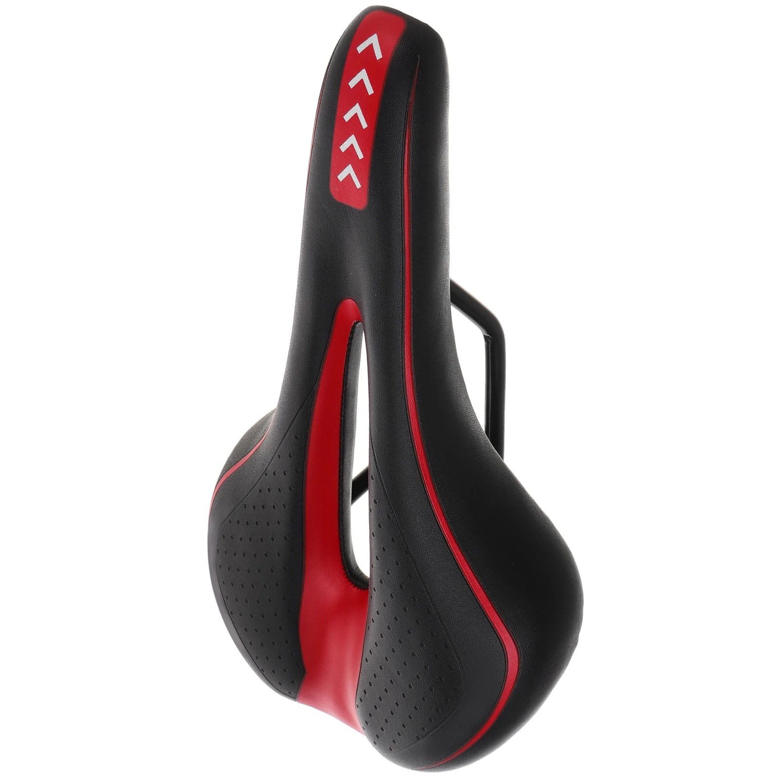 

Road Bike Saddle Seat Cushion Pad Black Red Streamlined Design Easy Install Long Time Cycling Bike Saddle Cycle Seat
