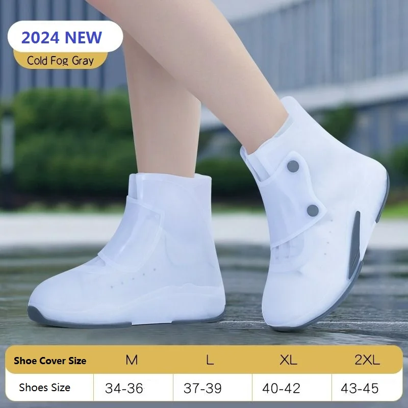 

2024 New Designer Jelly Shoe Covers Reusable Rainshoes Waterproof Shoe Covers Men Women Visitor Boot Covers Overshoes Washable