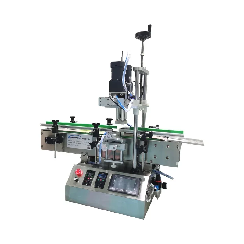 Automatic Linear Glass Wine Plastic Bottle T Cork Bottle Cap Press Machine Jar Whisky Capper Corking Capping Machine
