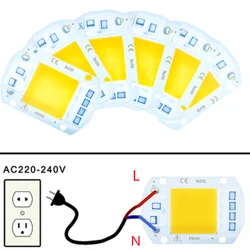 Lámpara LED COB para exteriores, 6 piezas, 20W, 30W, 50W, CA 220V, 240V, IP65, IC inteligente, sin necesidad de controlador