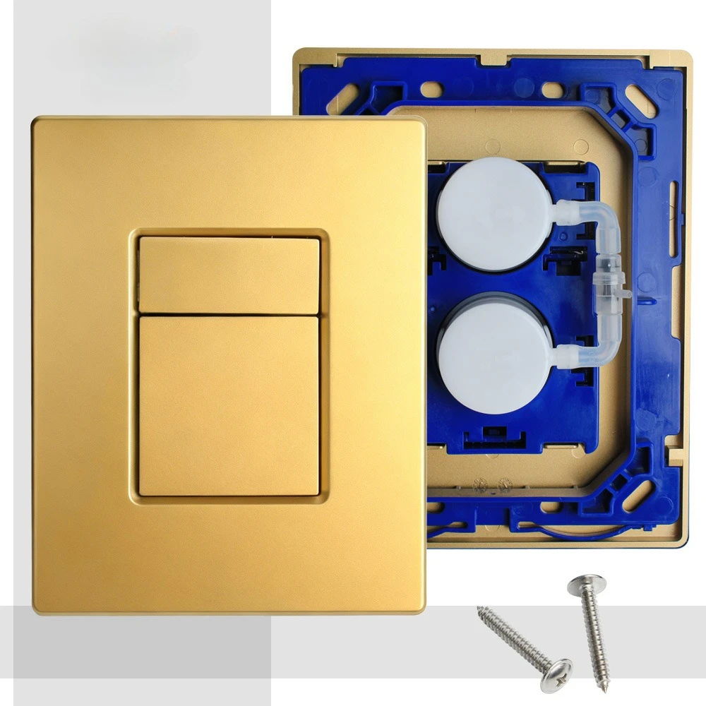 

Gold Dual Flush Push Button Compatible with Grohe GD2 Cosmopolitan 38732/38966 Concealed Wall Toilet Tank Cover Replacement