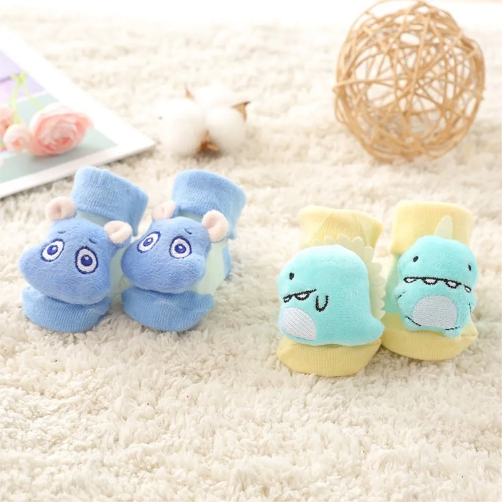 Baby Socks Floor Non-slip Cotton Cartoon Doll Infant Socks with Bells Fashion Toddler Girls Boys Soft Cute Boots Baby Clothing