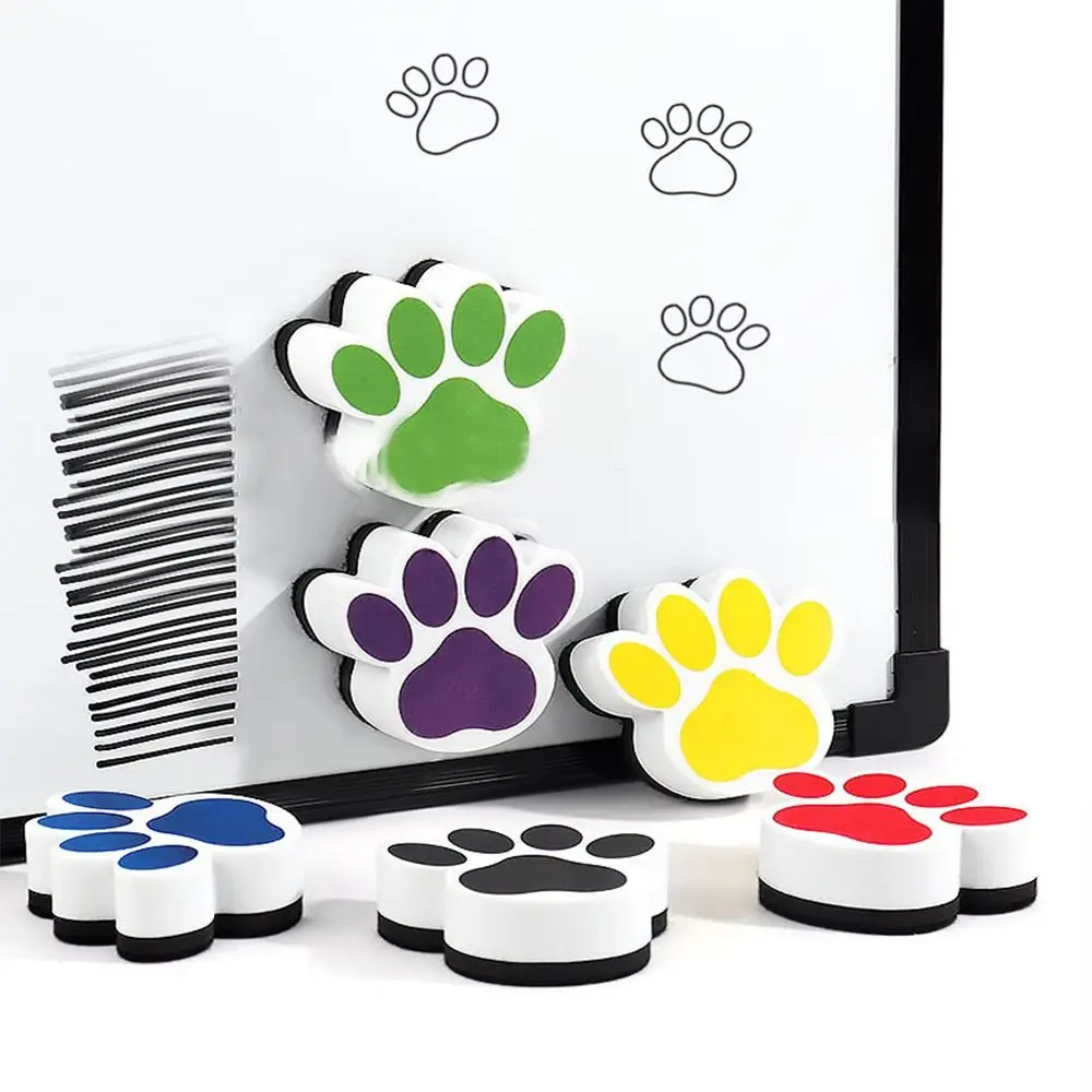 Paw Shape Leader Lecturer Teacher Office Accessories White Board Cleaner School Office Supplies Magnetic Whiteboard Erasers