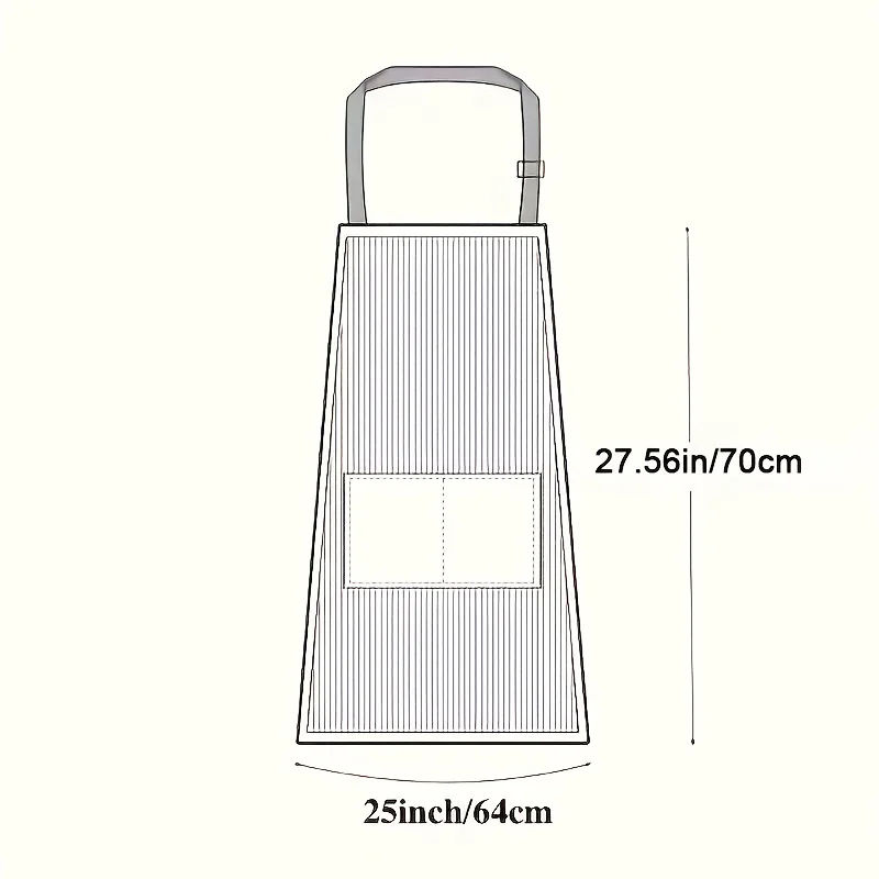 Linen Waterproof Apron Red Green Striped  Kitchen Household Adult Apron, Breathable Fashion  Kitchen Supplies