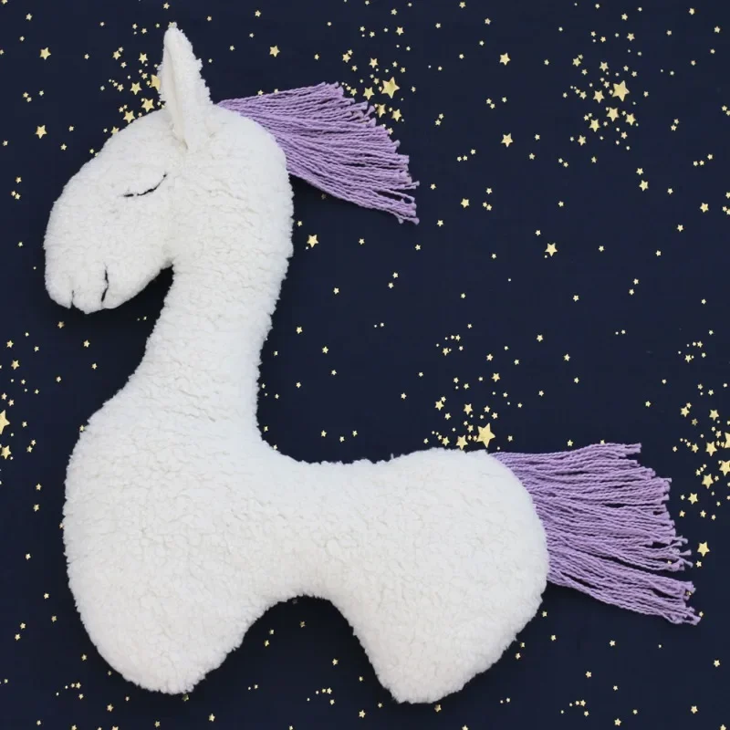 Newborn Photography Accessories Soft Plush Unicorn Auxiliary Modeling Pillow Animal Horse Doll Cushion Decor Photoshoot Props