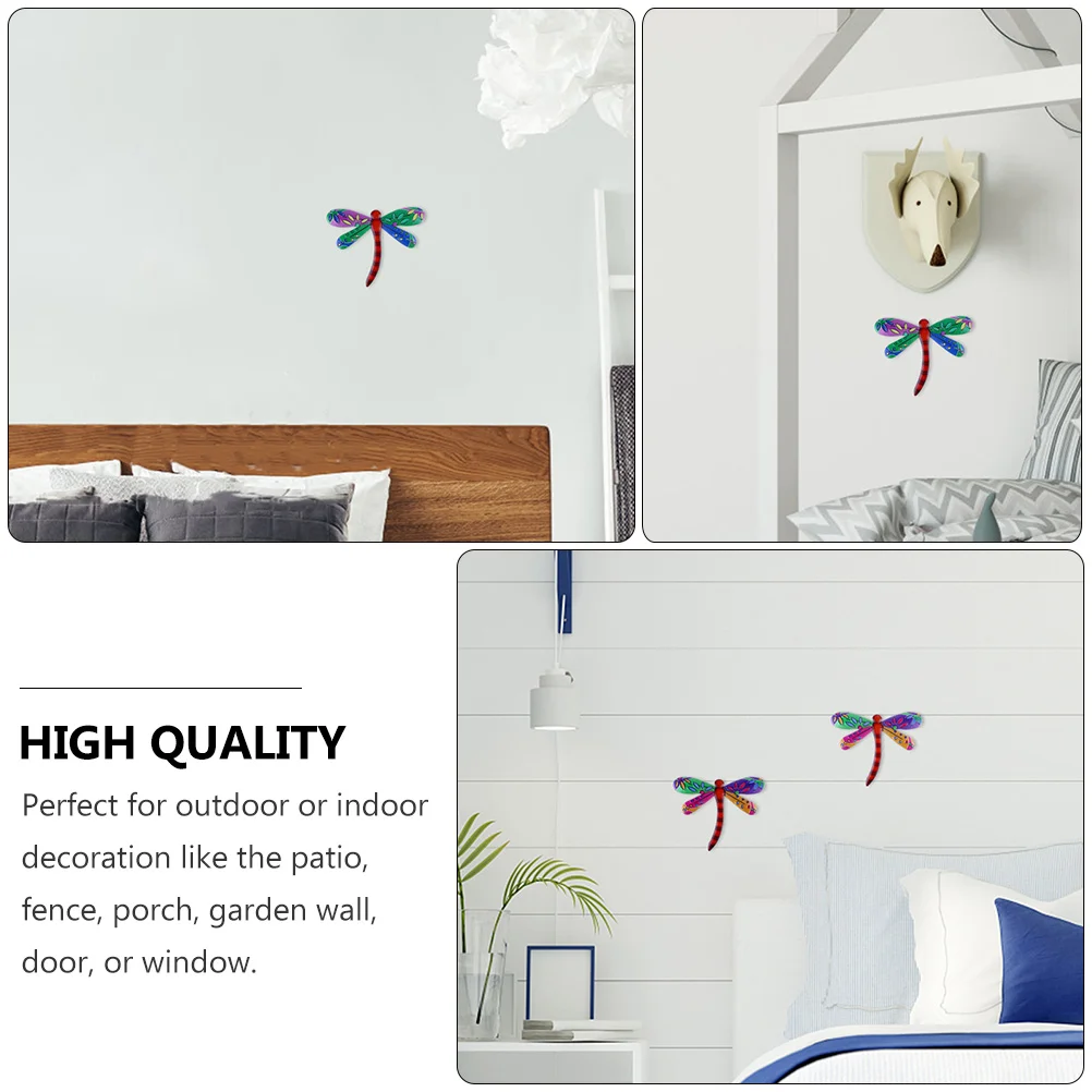 

2pcs Iron Craft Dragonfly Wall Art Decor Metal Hanging Pendant Home Garden Decoration For Indoor Outdoor Wall Space