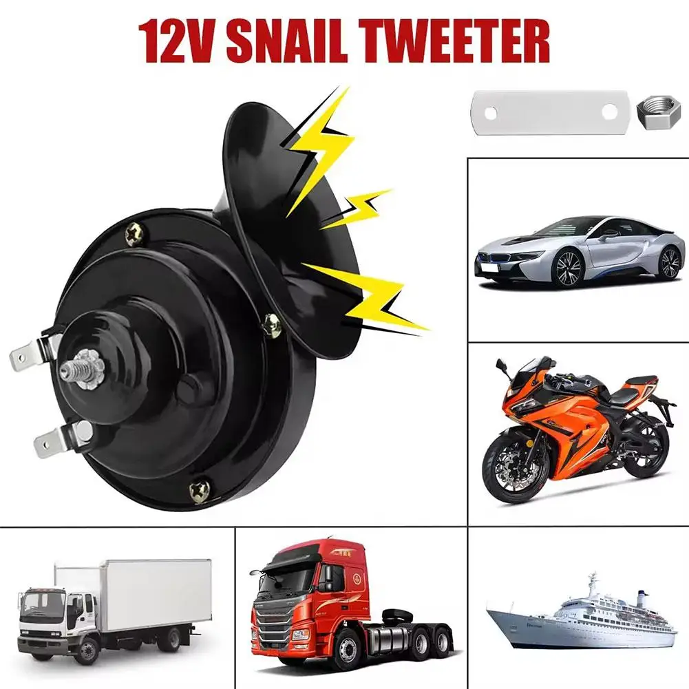 12V 300DB Super Loud Train Horn Waterproof Universal Horns Siren Loud Car Horn Electric Snail For Motorcycle Car Truck SUV L5P1