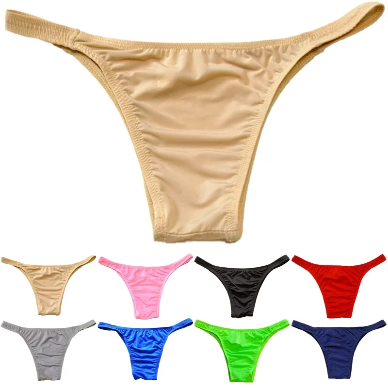 Calzoncillos sexys de tiro bajo para hombre, ropa interior de Bikini sin costuras, con bolsa transpirable y parte trasera en T, cómodos, de calidad,