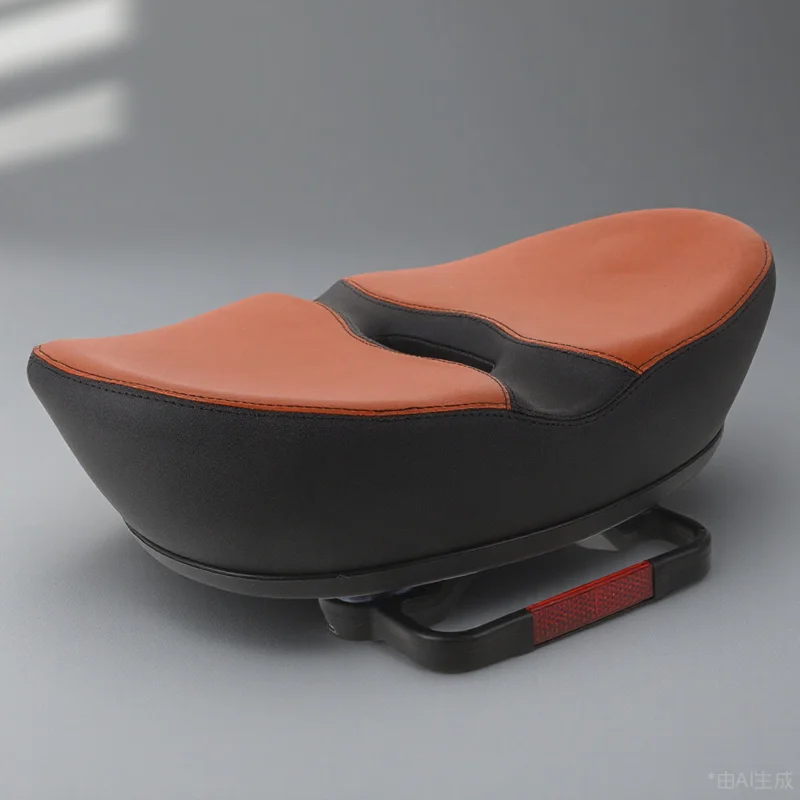 Noseless Bike Seat Wide Comfortable Bicycle Saddle Padding Shockproof Antislip for Mountain Road Electric Bikes Riding