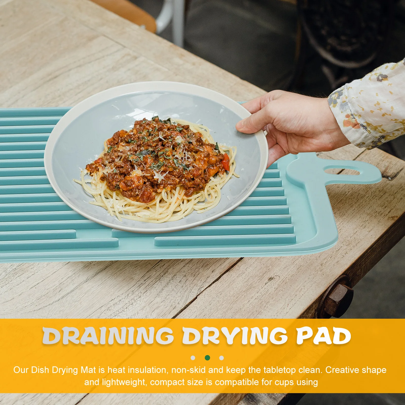 

Silicone Drying Mat for Kitchen Counter Blue Small Mats Draining Pad Dish Rack Non Slip Washable Tableware Whisky Pads