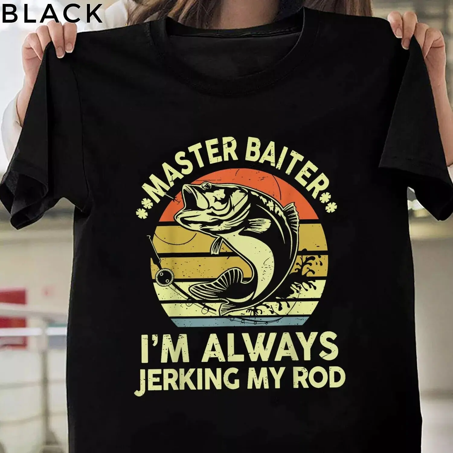 Fishing Shirt Master-Baiter Funny Bass Dad T-Shirt, Gift For Men, Tee Gift