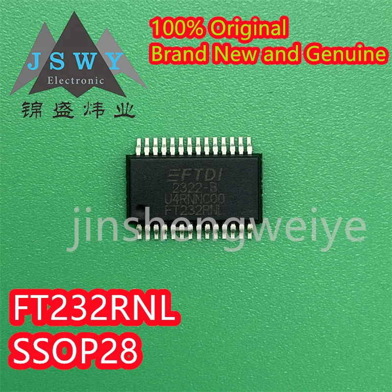 Latest Electronics 2023+ FT232RNL FT232 Genuine USB Interface Chip 100% Brand New Imported IC SSOP28 5PCS Free Shipping