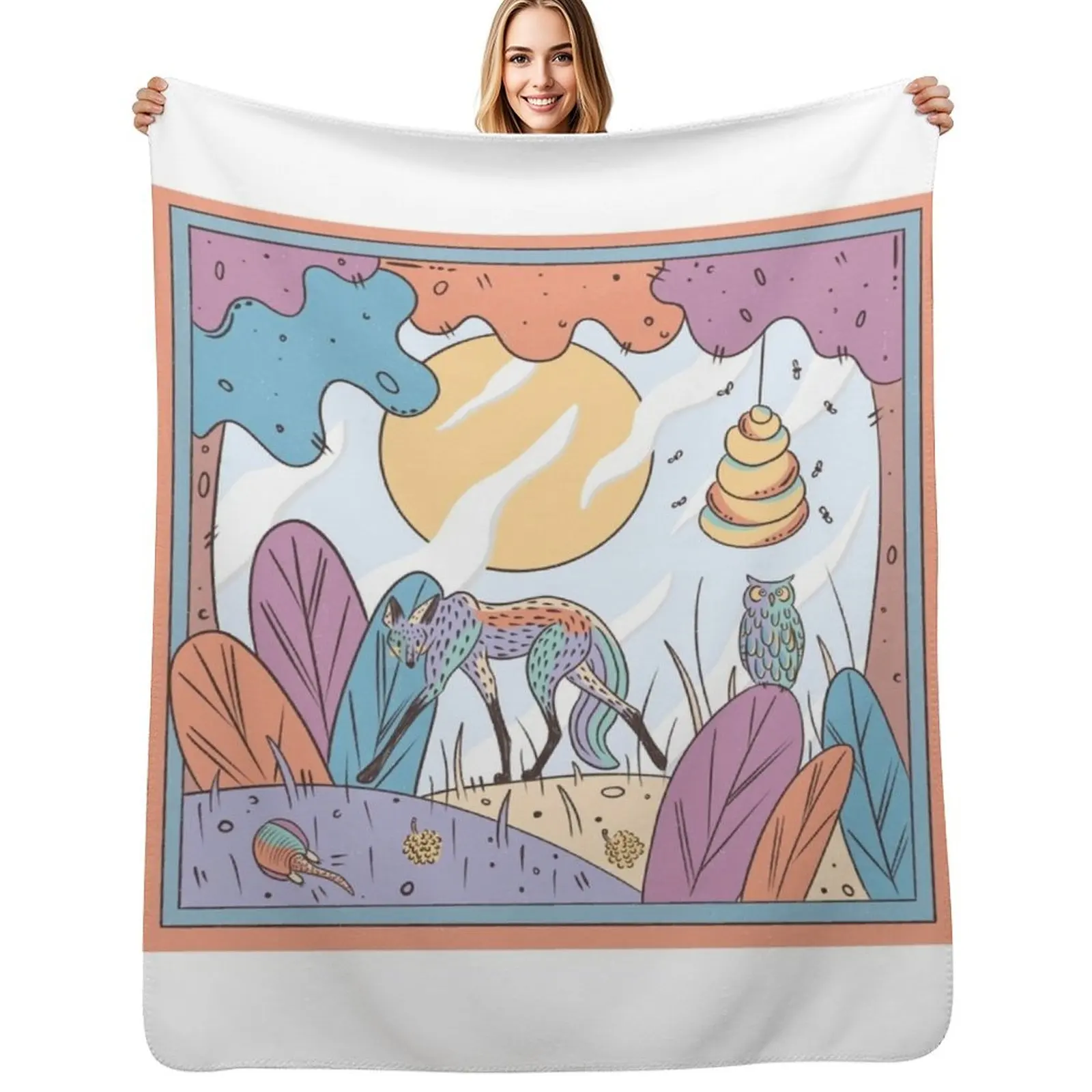 

Maned Wolf Throw Blanket Decorative Sofas Nap Luxury Bed covers Blankets