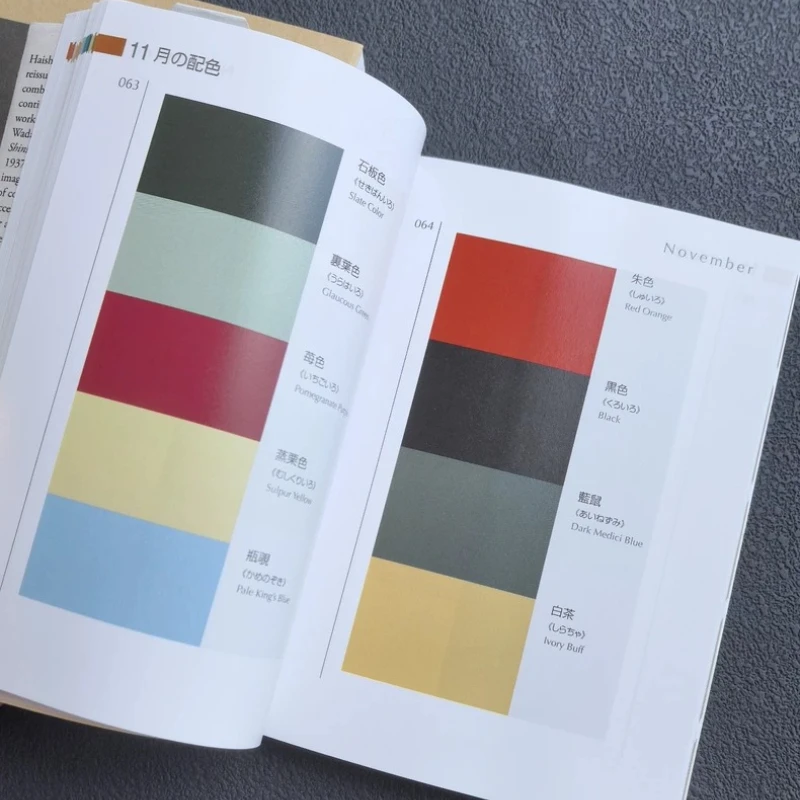 2‑Book Set Colour Dictionary, Taisho Showa Era Color Manual Notebook, CMYK Art Book Drawing Reference, 2nd Latest Edition