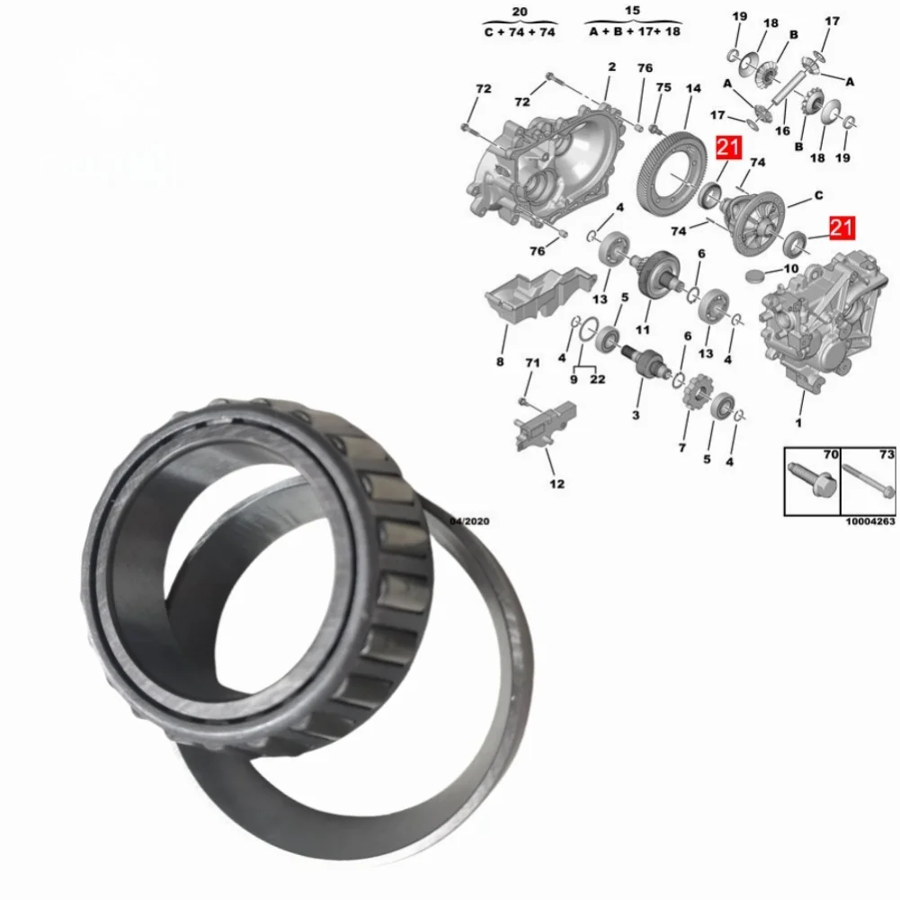 

Automotive Bearings Bearings For C2 C5 Non-Deformation OEM Number B0000312518 Practical Design As Shown In The Picture