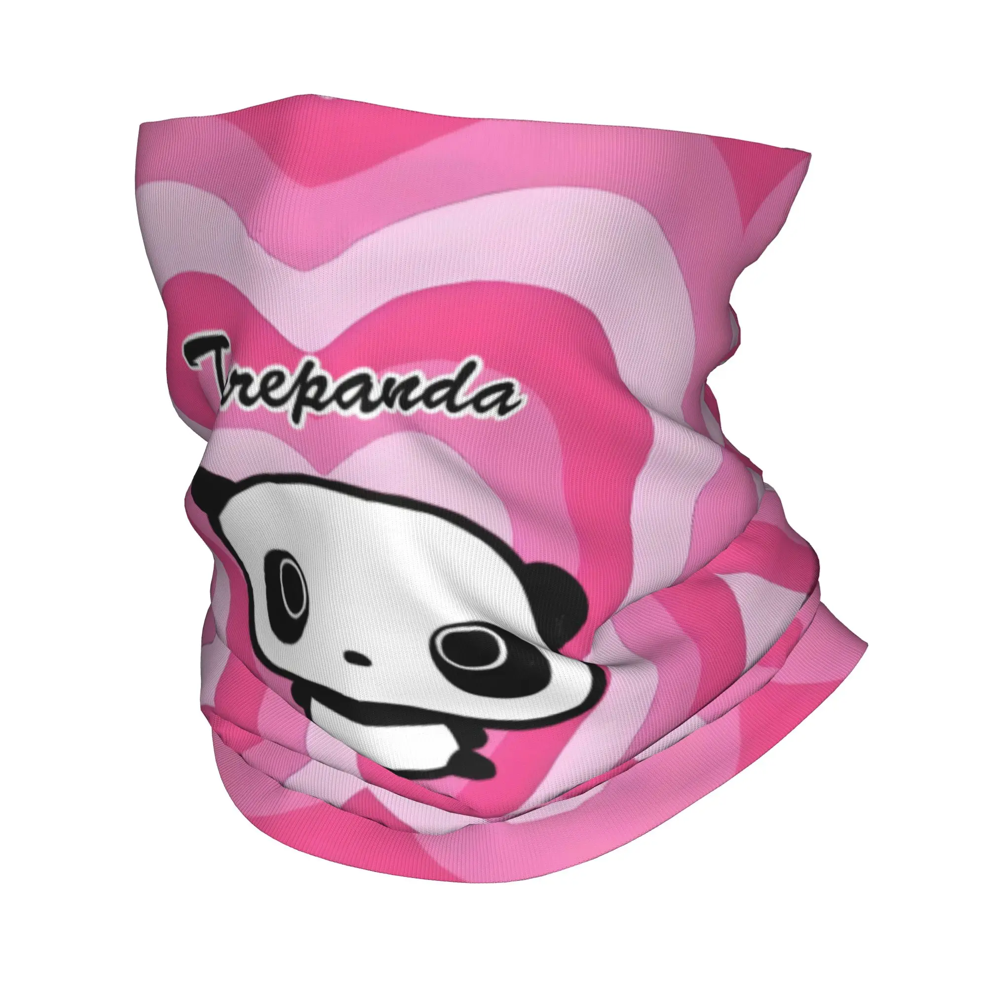 Cartoon Pink Heart Tarepanda  Bandana Neck Warmer Men Women Winter Hiking Ski Scarf Gaiter Kawaii Panda Anime  Face Cover