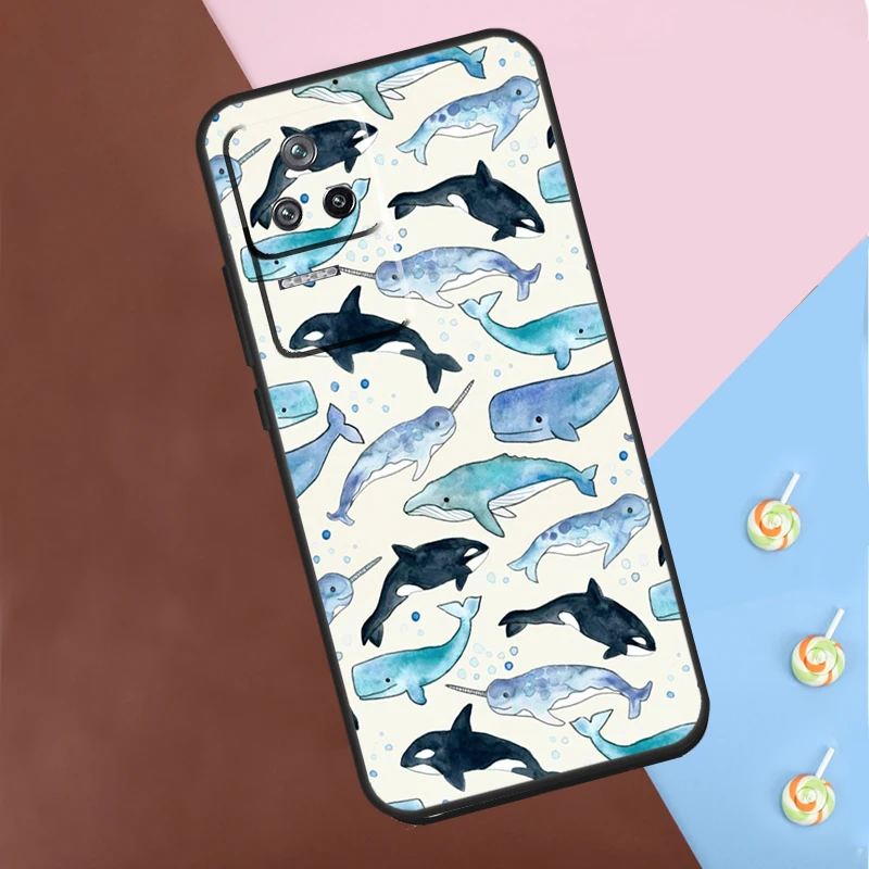 Orcas Killer Whales Case For Xiaomi 13T 14 Pro 11T 12T 12 13 Lite POCO X6 X3 X4 X5 Pro F3 F5 M5s M6 Pro Cover