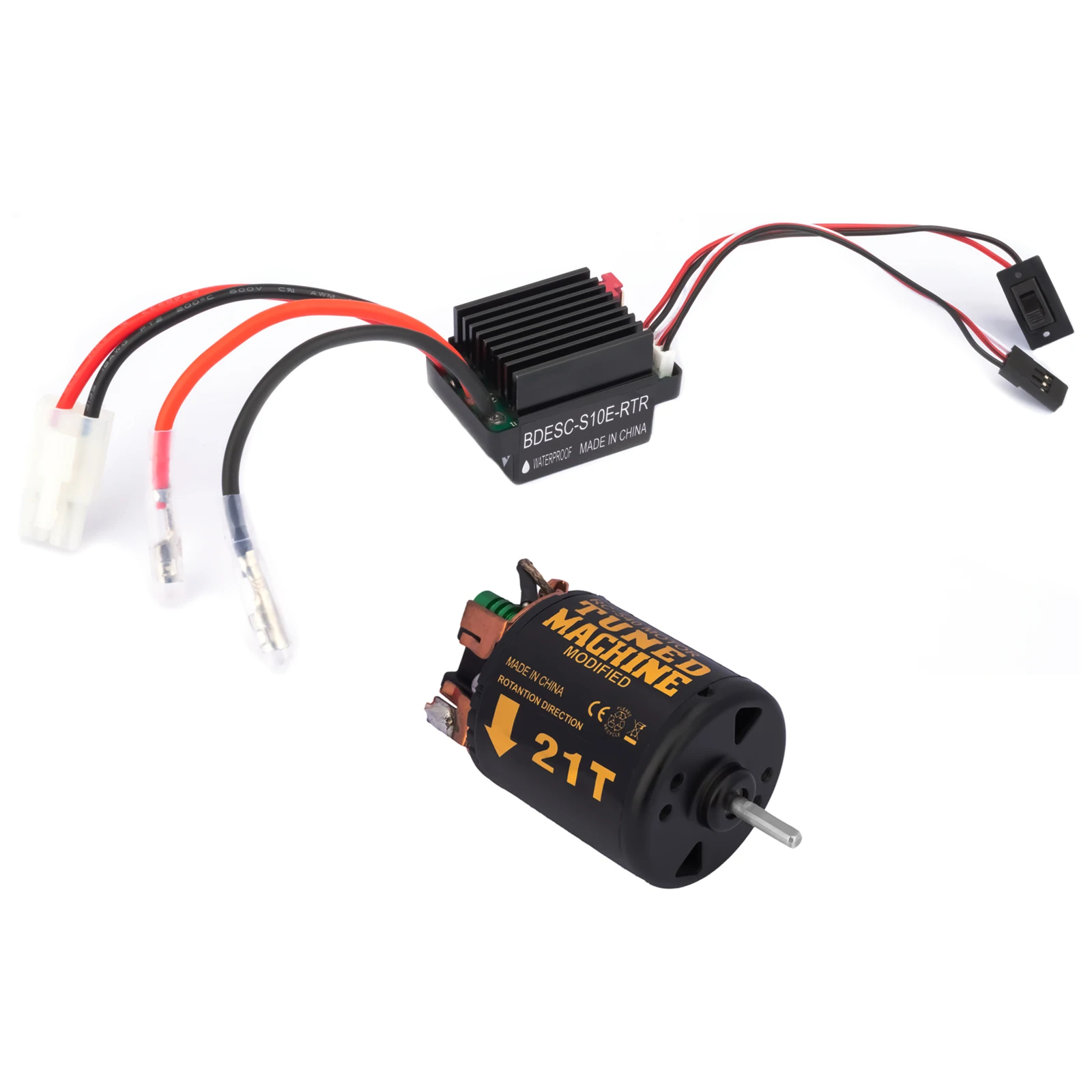 محرك RCXAZ 540 المصقول 13T-80T، مع 320A ESC نحى ESC مقاوم للماء، مناسب لأجزاء ترقية زاحف محور السيارة RC 1/10