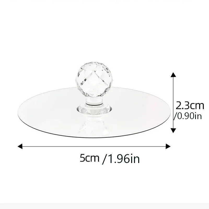 Transparent Crystal Door Knobs Cabinet Drawer Door Knobs Handles Self-adhesive Handle with Hook Function Door Wall Decor