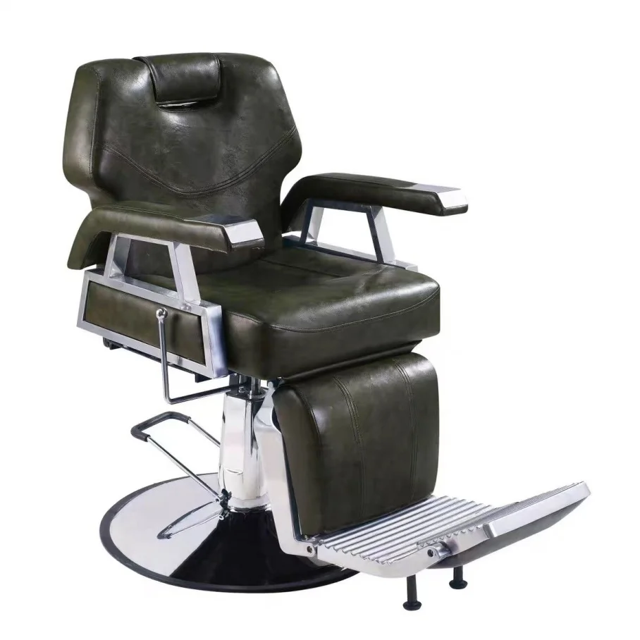 @#@#Fashionable Traditional Synthetic Leather Barber Chair Professional Hydraulic Pump Simple Design for Hospital Living Room