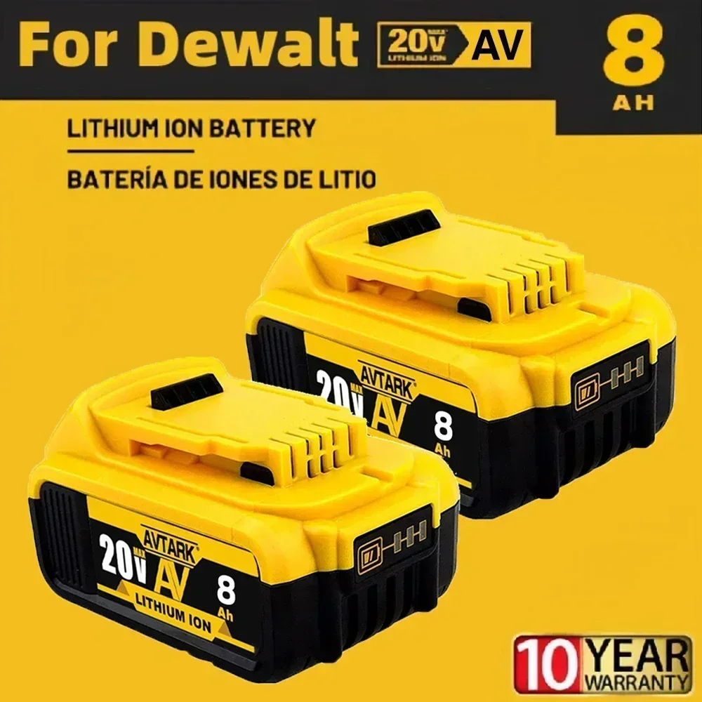 DeWalt DCB205 DCB 206 DCB181 DCB182 DCB200 용 전동 공구 교체, 2024 20V 6.0Ah MAX 배터리, 20V 3A 5A 6A 18V 20V 배터리